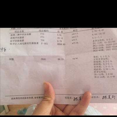 请问一下怀孕45天,化验结果正常吗?