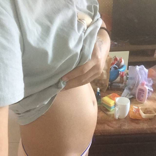 怀孕17周你们的肚子多大呀!_我今天已经17周