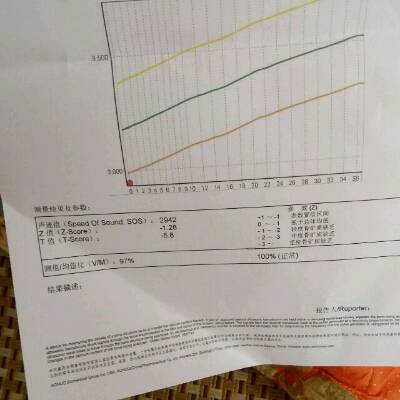 宝宝50天去做的骨密度检查,有没有宝妈会看缺不缺钙的