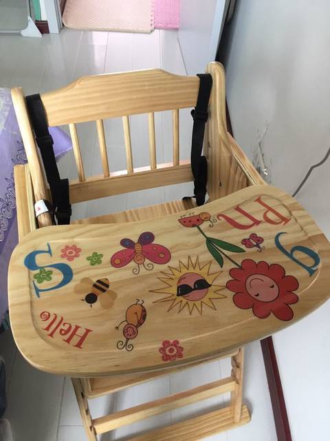 转让木头餐椅_刚买一个月,因为宝宝太小了坐里