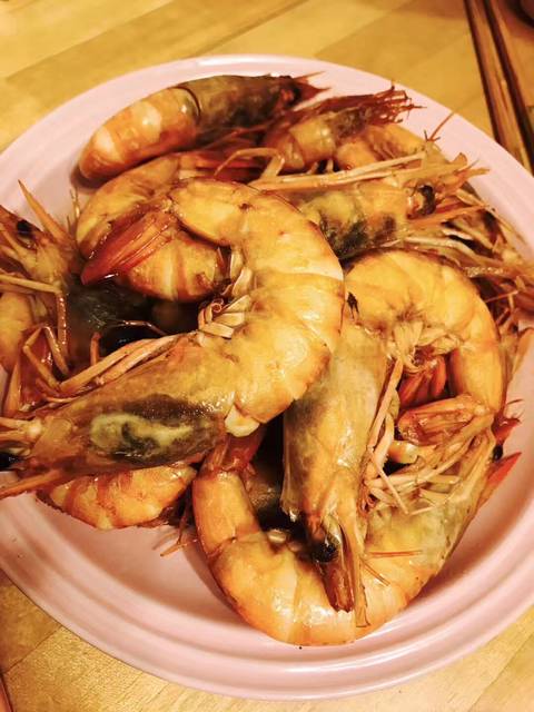 今日晚餐_清蒸鱼 虾 蛤蜊炖蛋_宝宝树