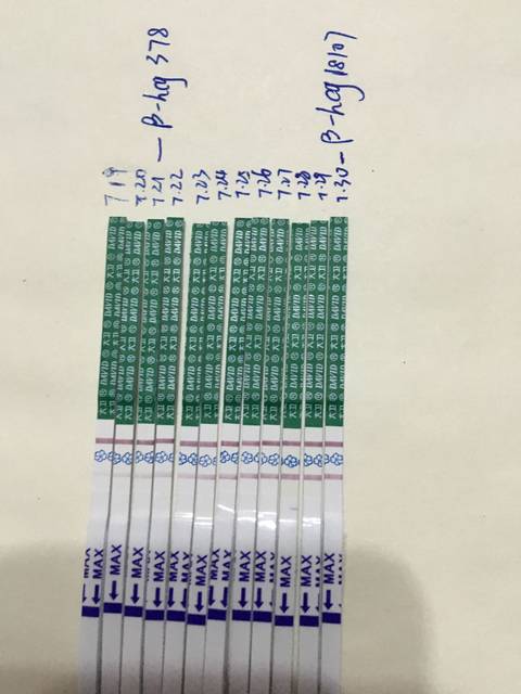 大卫早孕试纸不强阳,b-hcg已过万。