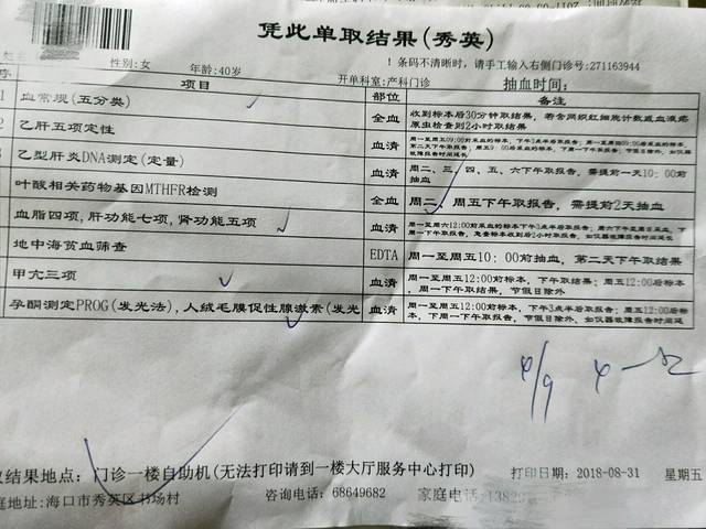 5周+第一次检查,医生拼命开单检查。