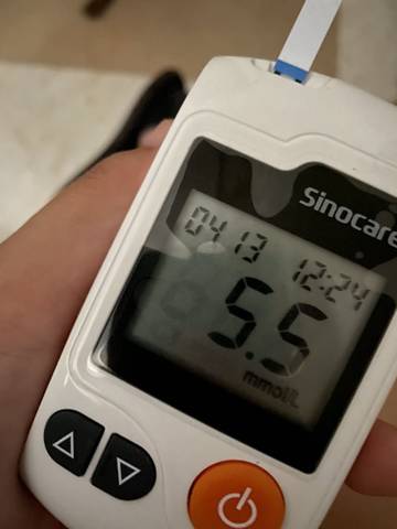 今天七周,早上在家空腹测了下血糖,5.5mmol/l 这样血糖高吗