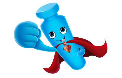 给宝宝补钙就要锁定ta—— 哈药三精蓝瓶超人